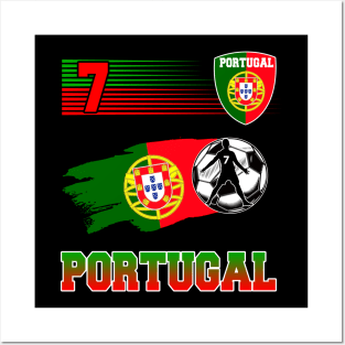 Portugal 7 Soocer Jersey Portugal Football Fan Soccer 2022 Posters and Art